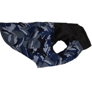 Casual Canine Camo Dog Cost blue gray white Hook & loop closure Med EUC